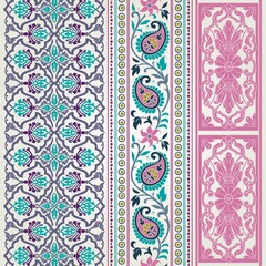 wedding card design, traditional paisley floral pattern , royal India	