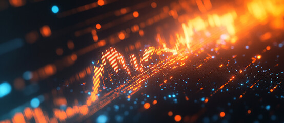Stock trend chart, technology trend line chart