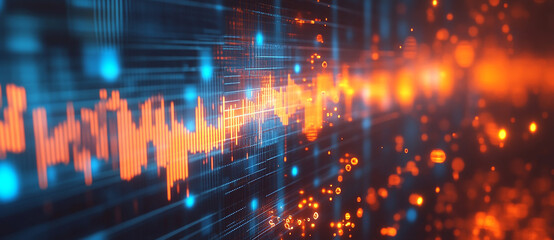 Stock trend chart, technology trend line chart