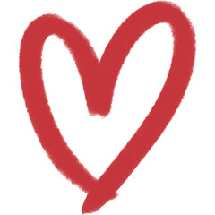 Light pink heart doodle expressing simplicity and sweetness