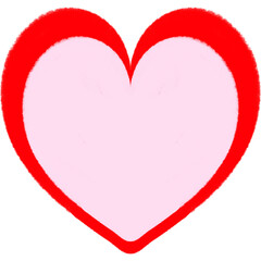 Mini Heart Red Heart Cute Doodle Illustration
