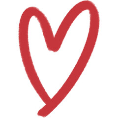 Elegant pink heart drawn with smooth continuous lines