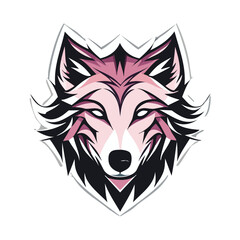 Naklejka premium wolf head vector