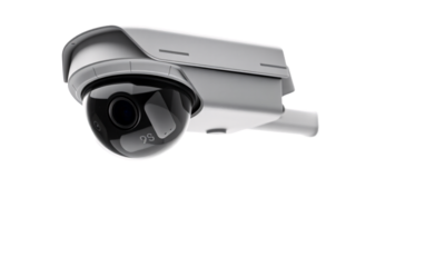 CCTV security camera with leg isolated on transparent background  