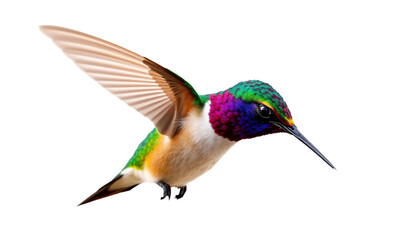 colorful humming bird  isolated on transparent background  