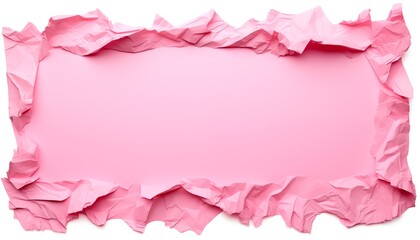 pink paper with ripped edge