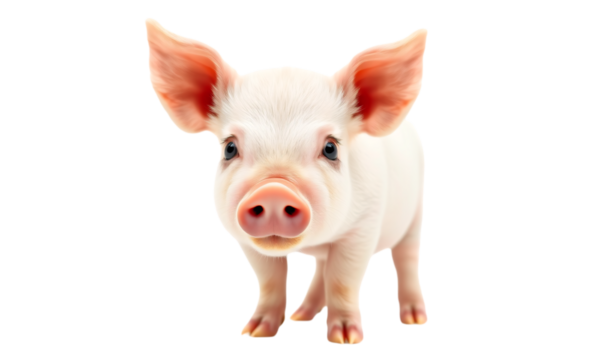 Cute little pig isolated on transparent background  - Powered by Adobe