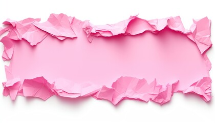 Obraz premium pink paper with ripped edge