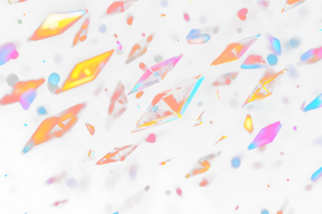 Glass Arrow Shapes on Transparent Background