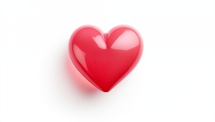 Obraz premium red heart on white
