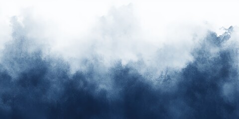 Obraz premium Abstract blue watercolor background with white clouds.
