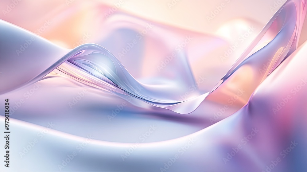 Poster futuristic background with soft light colors and gentle gradients, creating a sleek and modern atmos