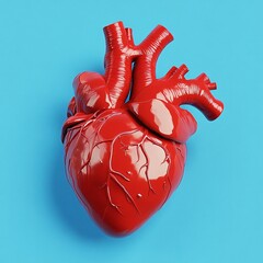 A red heart-shaped pepper isolated on a white background