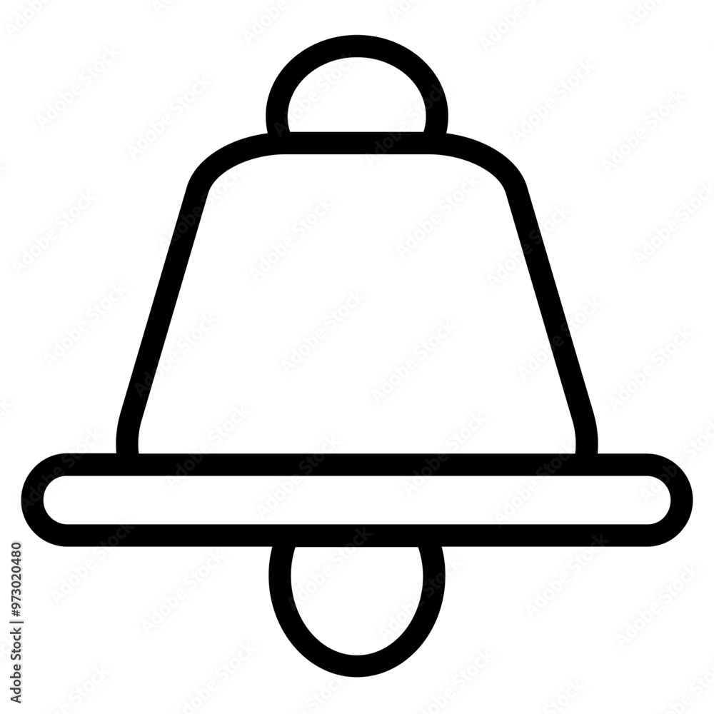 Poster bell boxing game line icon