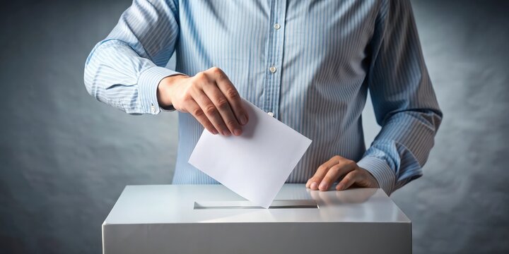 of a person casting a vote in a democratic election , democracy, elections, ballot, voting, referendum