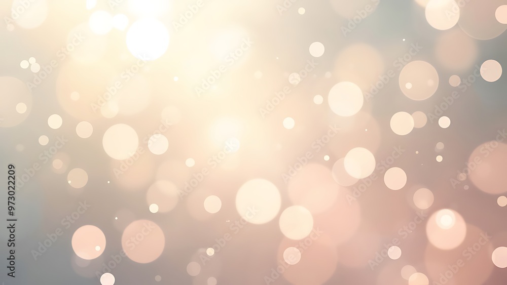 Poster dreamy bokeh effect with light circles in gentle hues, creating a serene and elegant background. per
