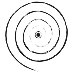 Simple black abstraction of Typhoon in china vietnam and thailand. Eye of  typhoon isolated white background. Meteorological vector concept. EPS 10