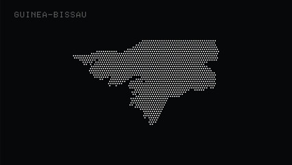 Guinea -Bissau Vector Dot Map