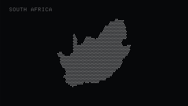 Sauth Africa Vector Dot Map