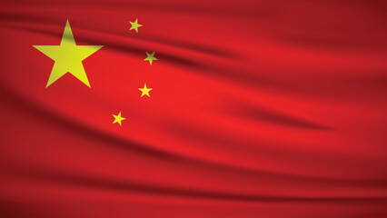 Flag of China. China flag background 4K