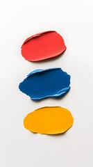 Colorful Paint Strokes on White Background, Abstract Image, Texture, Pattern Background, Wallpaper, Cover and Screen of Smartphone, PC, Laptop, 9:16 and 16:9 Format