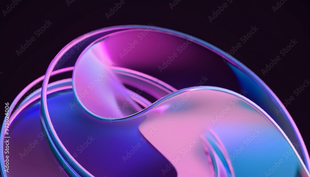 Canvas Prints abstract futuristic shape, 3d render