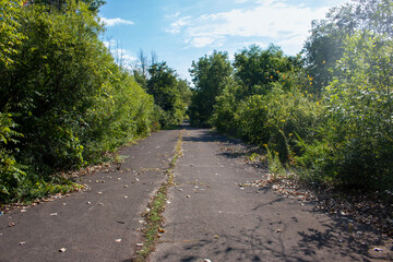 abandoned road Niagara Falls in Niagara Falls Ontario Canada