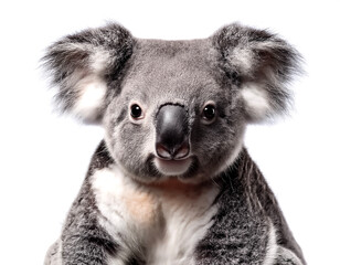 cute australia koala isolated on white background