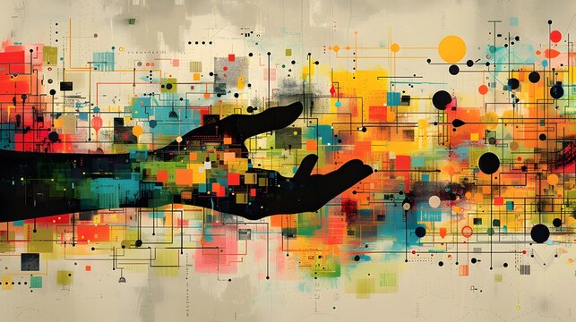 Abstract contemporary design art concept.