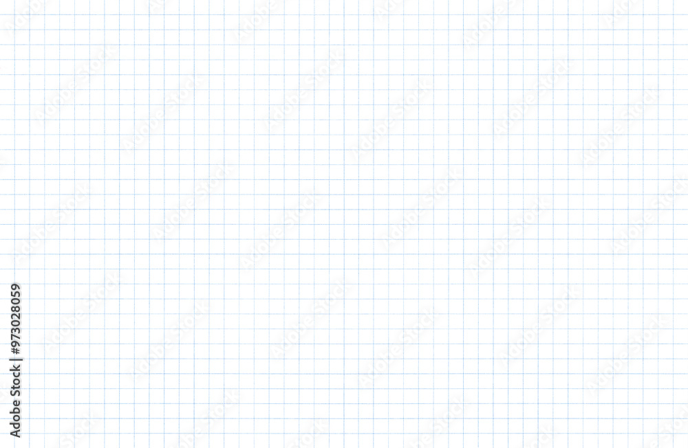 Poster white blank notebook sheet with grid