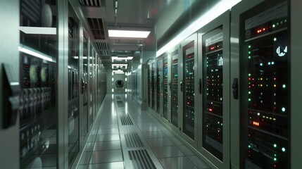 Naklejka premium Server Room Interior