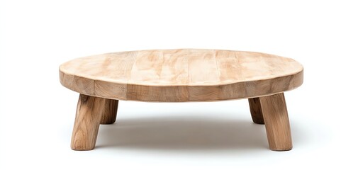 Elegant round wooden table with a natural finish, perfect for modern interiors and cozy gatherings.