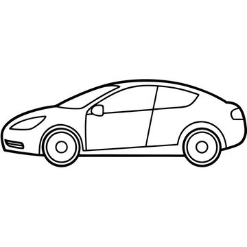 recommend clip art: electro car outline coloring book page line art drawing