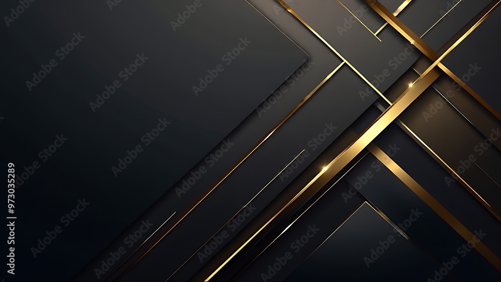 Poster dark background with elegant golden diagonal lines creating a sophisticated and modern design. ideal