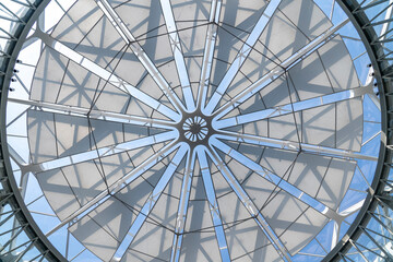Fototapeta premium Close up of modern architectural dome structures