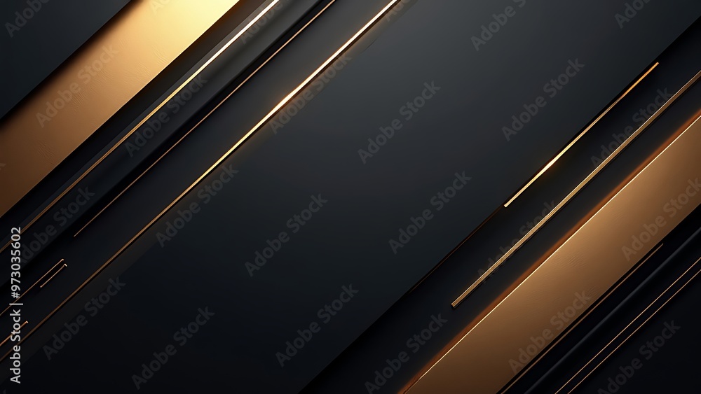 Poster dark background with elegant golden diagonal lines creating a sophisticated and modern design. ideal