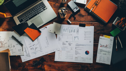 A workspace featuring a mix of content creation tools, strategy documents, and project management software for planning content