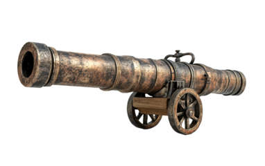 Cannon isolated on white or transparent background