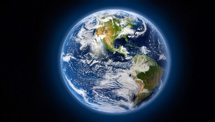 Fototapeta premium Earth, sun, star and galaxy. Sunrise over planet Earth, view from space.