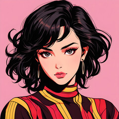 Fototapeta premium 복고풍 여인