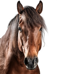 Obraz premium adult horse animal isolated on white background