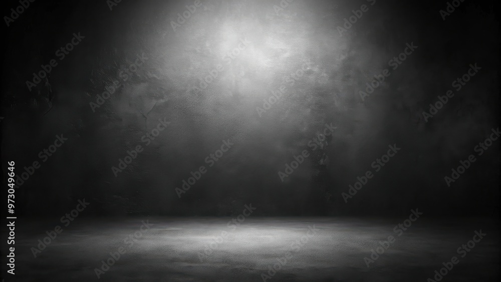 Aufkleber Black minimal background with abstract shapes and textures creating a dark moody feeling in black and white