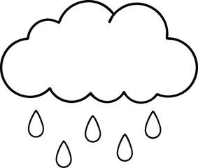 Playful Raindrops and Clouds Kids Coloring Fun

