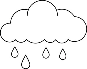 Cloudy Day Raindrop Coloring Book for Little Artists
