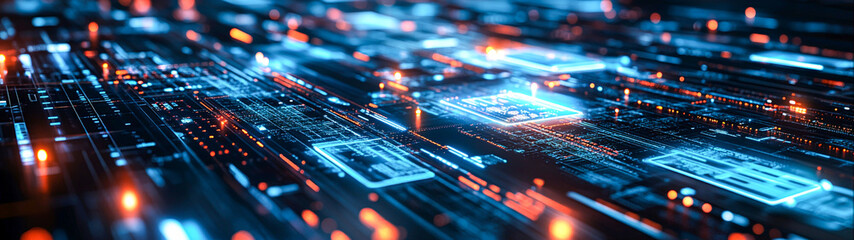 Obraz premium Digital Connectivity - Smartphones and Tablets Exchanging Data Streams in High-Tech Background