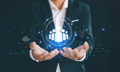 HR concept, enterprise management and global structural relationship management, human resource management, human resource management