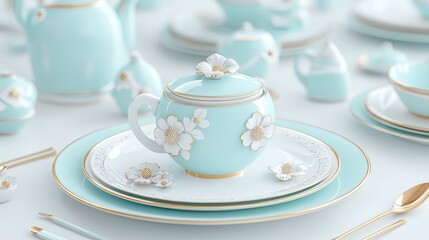 Fototapeta premium French rococo dinner set
