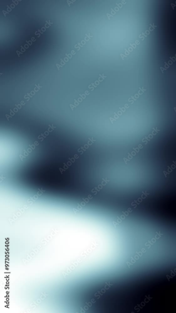Wall mural looping animation of an abstract vertical background of a blue fluid wavy gradient