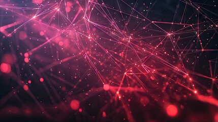 A futuristic abstract background with interconnected glowing lines and nodes in a digital network pattern.