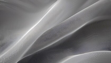 Naklejka premium Abstract wavy shapes in white fabric against a black backdrop